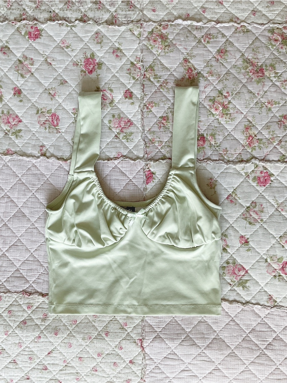 Light Green Bralette Crop Top